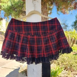 Killstar plaid mini skirt